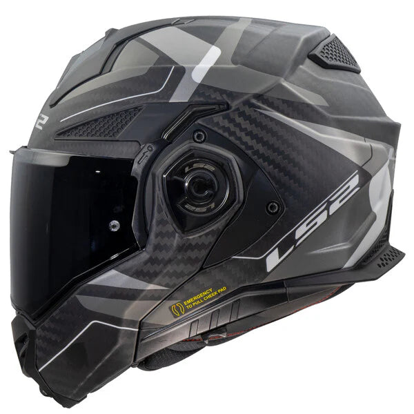 LS2 FF901 Advant X Carbon Horizon Silver Grey Helmet – LazyAssBikers