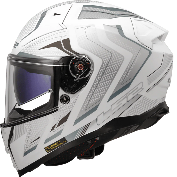 LS2 FF811 Vector II Alizer White Silver – LazyAssBikers