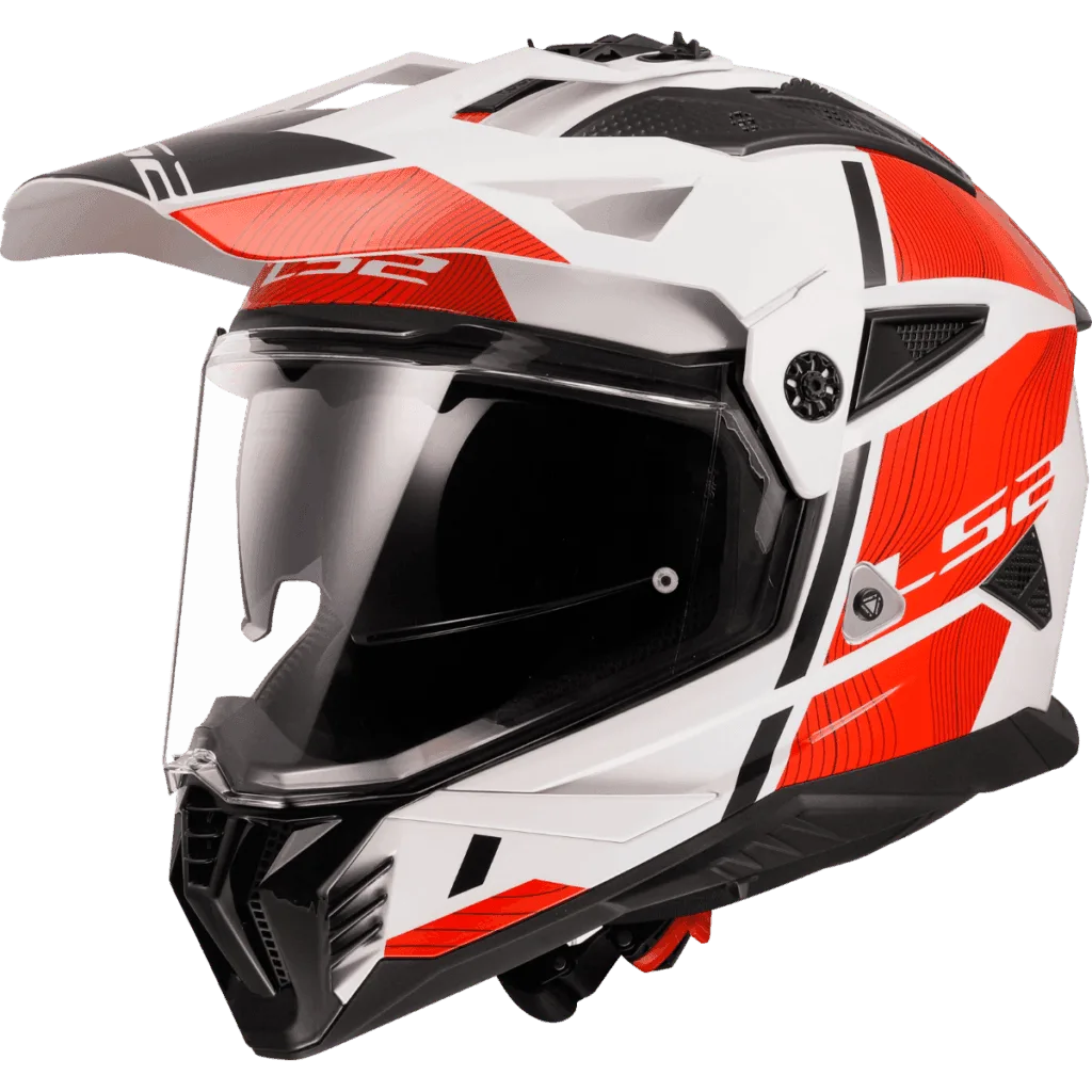LS2 MX436 Pioneer II Hill White Red – LazyAssBikers
