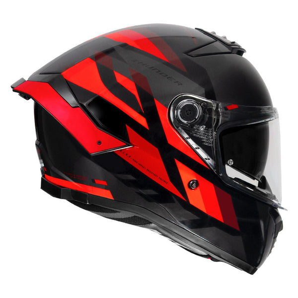 Motocross helmet top red