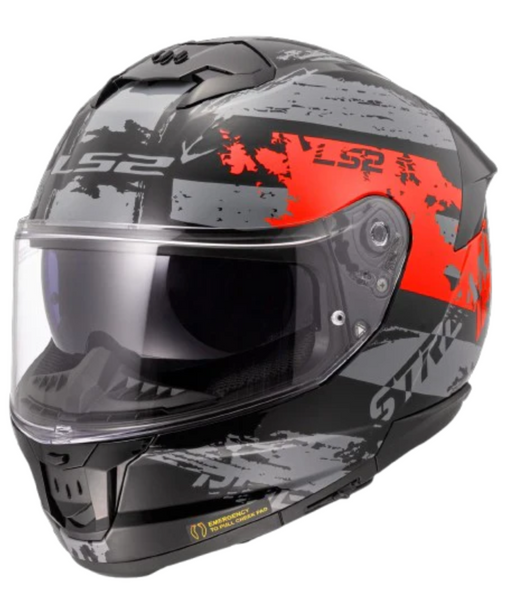 LS2 Stream II Noisy Red Black Gloss (D Ring) Helmet – LazyAssBikers