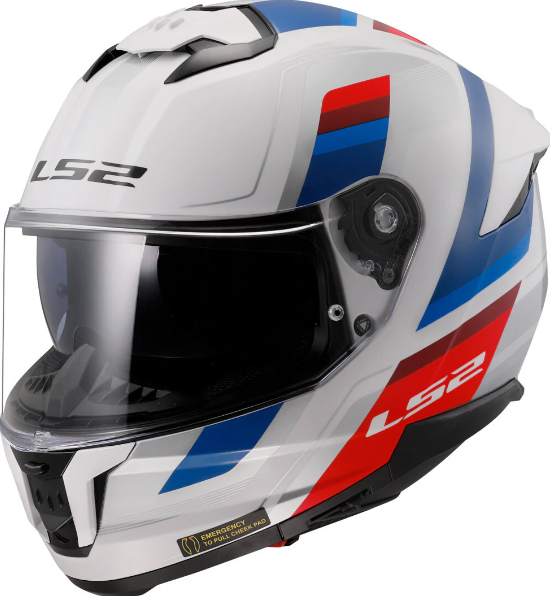 ls2 dart ft2 helmet LS2 Stream II Vintage White Blue Red Gloss (D Ring) Helmet – LazyAssBikers