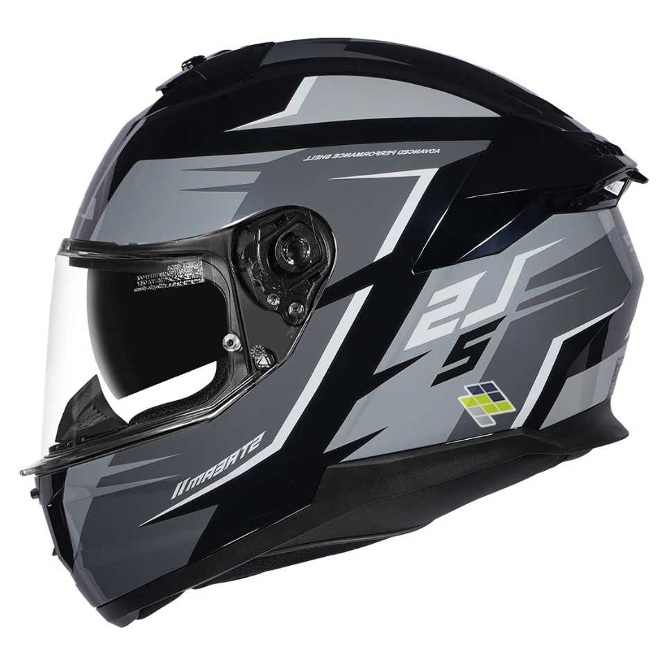 LS2 Stream II Meteor Black Grey White Gloss (D Ring) Helmet