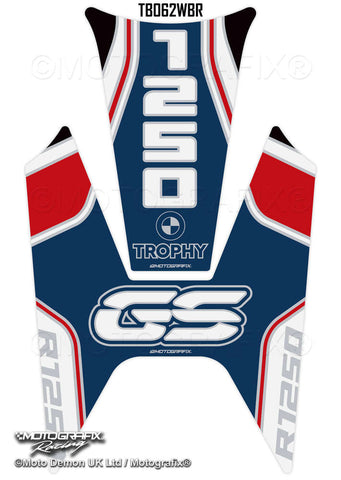 Motografix BMW R1250GS Trophy Motorcycle Tank Pad Protector (TB062WBR)