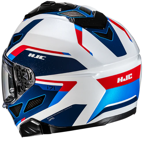 HJC I71 Zest MC21 Gloss White Red Blue – LazyAssBikers