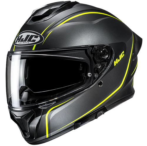 HJC C71 Quez MC3HSF Matt Black Grey Yellow – LazyAssBikers