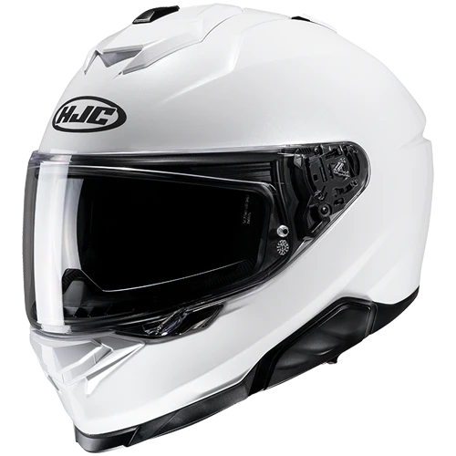 HJC I71 Solid Gloss Pearl White – LazyAssBikers