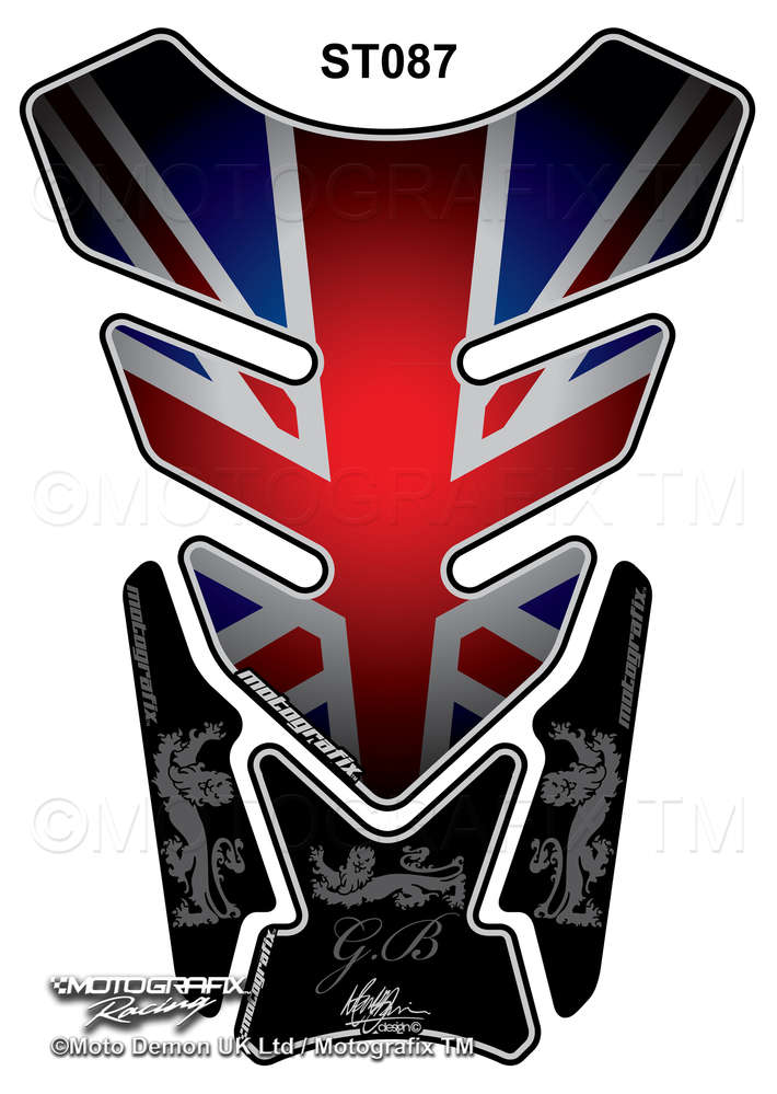 Adesivo Tankpad 3D Gel Moto Union Jack Inghilterra Bandiera Protezione - Foto 8