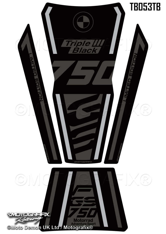 3D Motorcycle 719 Sticker Case for BMW Motorrad Nine T F800GS F750GS  R1200GS R1250GS C650GS Decals (Color : Black) : : Automotive