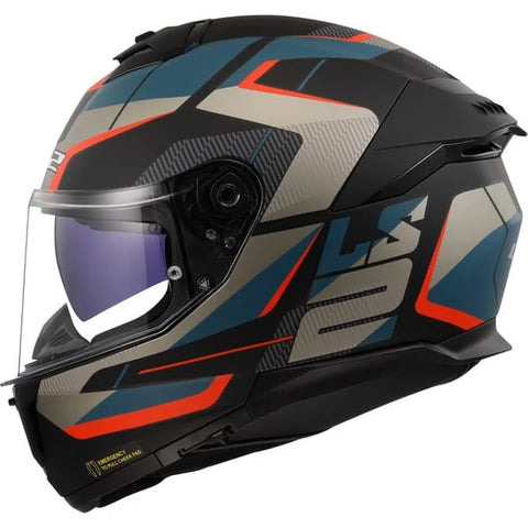 LS2 FF320 Stream II Road Matt Black Blue