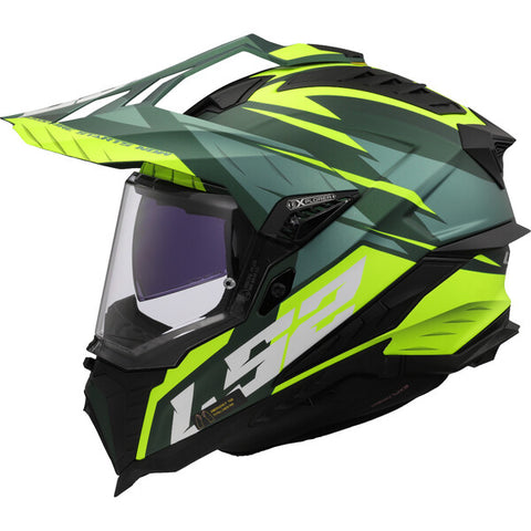 LS2 MX701 Explorer Spire Green HiViz Yellow