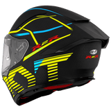 KYT R2R Pro Concept Matt Black Yellow Helmet