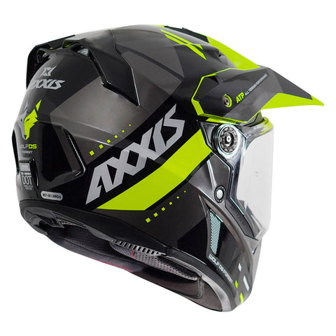 Axxis Wolf Forest Gloss Fluorescent Yellow Helmet