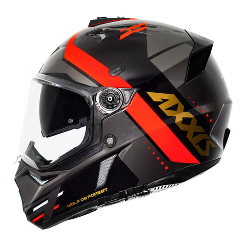 Axxis Wolf Forest Gloss Red Helmet