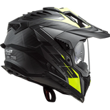 LS2 MX701 Explorer Carbon Focus Matt Titanium HiViz Yellow Helmet