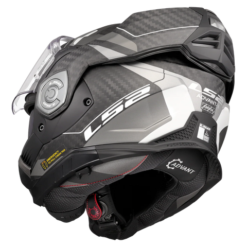 LS2 FF901 Advant X Carbon Horizon Silver Grey Helmet – LazyAssBikers