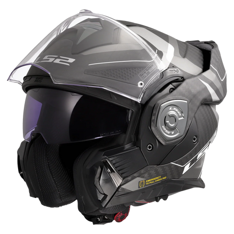 LS2 FF901 Advant X Carbon Horizon Silver Grey Helmet – LazyAssBikers