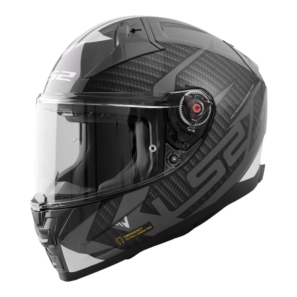 ls2 black and white helmet LS2 FF811 Vector II Splitter Matt Black White – LazyAssBikers