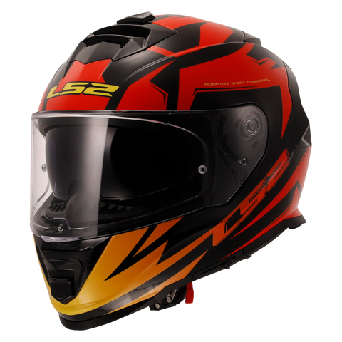 LS2 FF800 Storm II Atomic Red Shadow Gloss (D Ring) Helmet