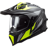 LS2 MX701 Explorer Carbon Focus Matt Titanium HiViz Yellow Helmet