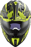 LS2 MX701 Explorer Alter - Matt Black Yellow - Helmet