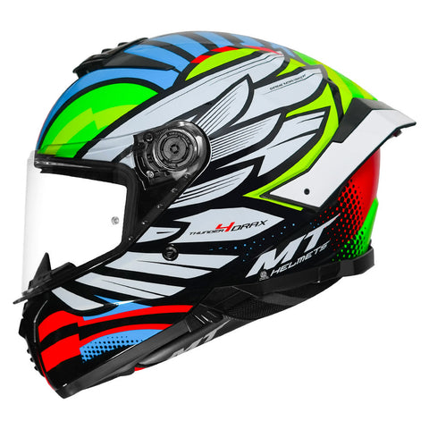 MT Thunder4 Drax Gloss Blue Helmet