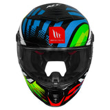 MT Thunder4 Drax Gloss Blue Helmet