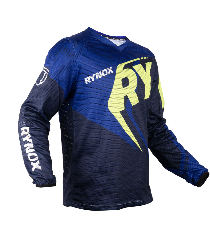 Rynox Raid Jersey Switchback Neo - Blue Hi-Viz Green – LazyAssBikers
