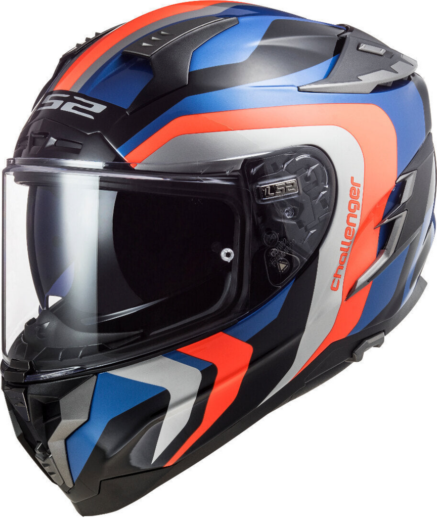 Orange and blue deals helmet