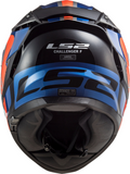 LS2 FF327 Challenger Galactic Gloss Blue Fluro Orange Helmet