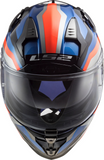 LS2 FF327 Challenger Galactic Gloss Blue Fluro Orange Helmet