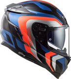 LS2 FF327 Challenger Galactic Gloss Blue Fluro Orange Helmet
