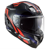 LS2 FF327 Challenger Propeller Gloss Black Red Blue Helmet