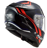 LS2 FF327 Challenger Propeller Gloss Black Red Blue Helmet