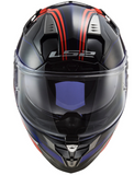 LS2 FF327 Challenger Propeller Gloss Black Red Blue Helmet