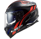 LS2 FF327 Challenger Propeller Gloss Black Red Blue Helmet