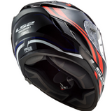 LS2 FF327 Challenger Propeller Gloss Black Red Blue Helmet