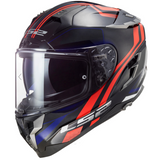 LS2 FF327 Challenger Propeller Gloss Black Red Blue Helmet