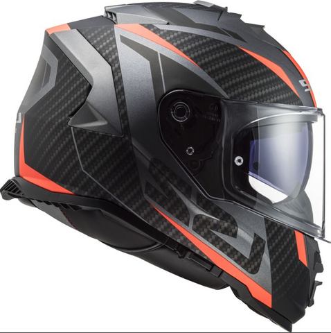 LS2 FF800 Storm II Racer Titanium Fluro Orange Matt Helmet