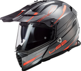 LS2 MX436 Pioneer Evo Knight Titanium Fluro Orange Matt Helmet