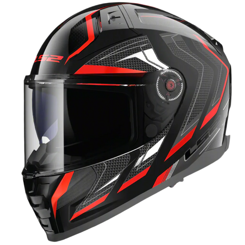LS2 FF811 Vector II Alizer Gloss Black Red Gloss