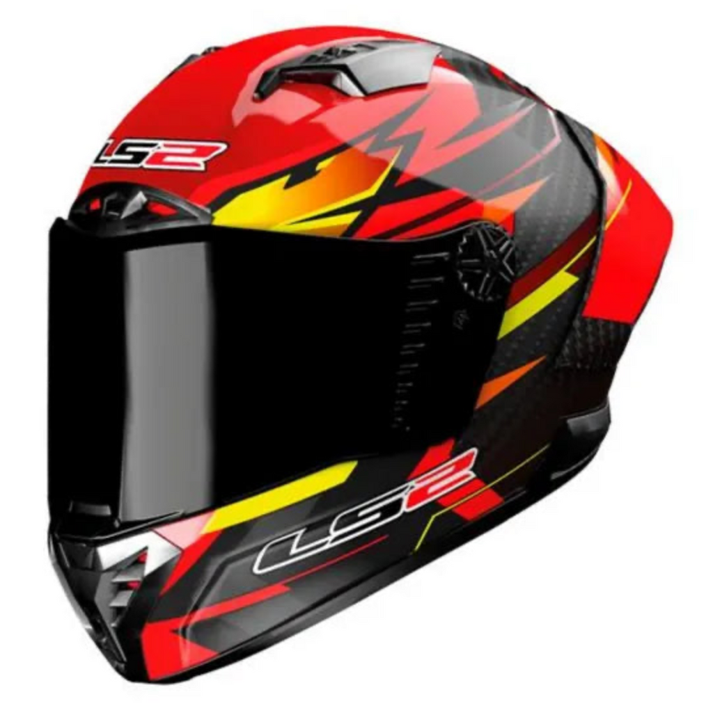 ls2 ff805 thunder gp aero helmet LS2 FF805 Thunder GP Aero Fire Gloss Red Carbon Helmet – LazyAssBikers