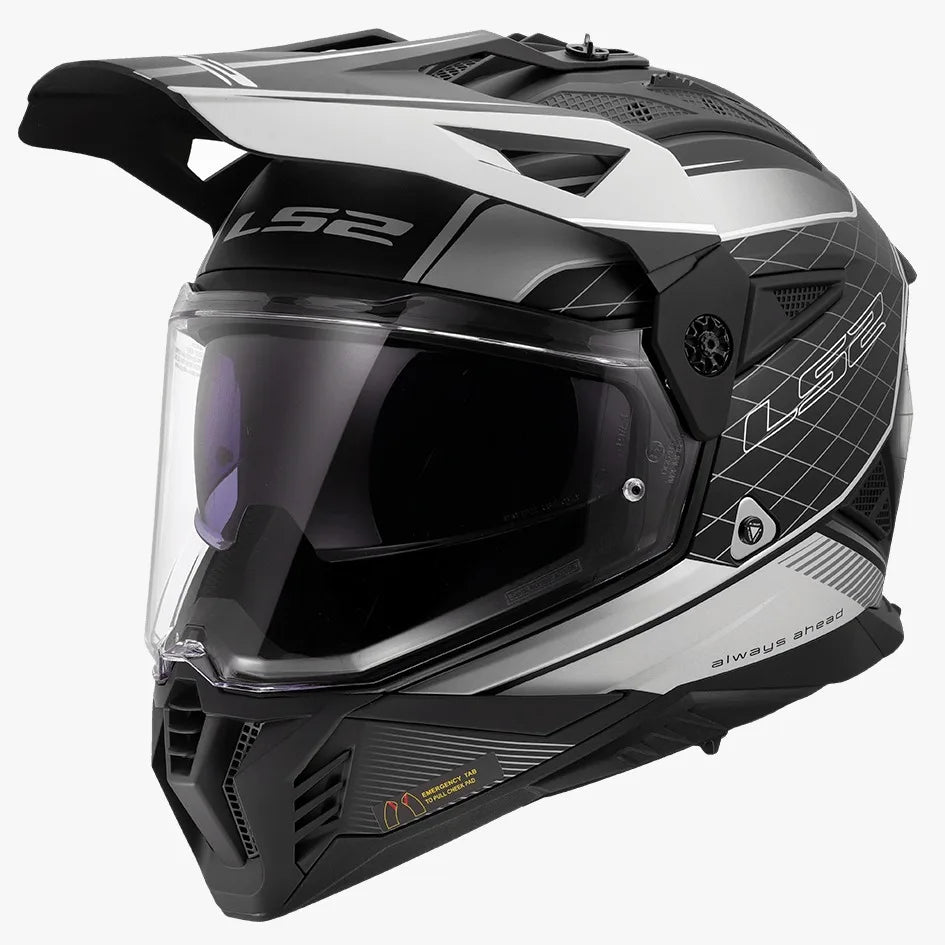 LS2 MX436 Pioneer II 100TH Meridian Gloss Black Light Gray – LazyAssBikers