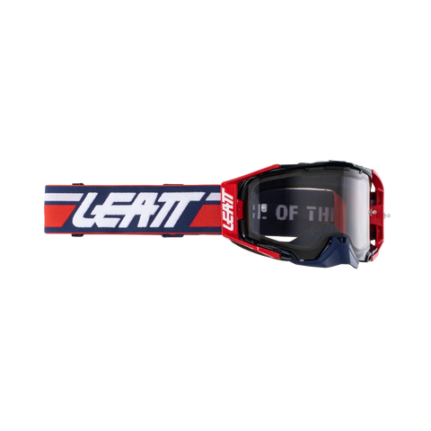 Leatt Velocity 6.5 Iriz MX Offroad Goggles With Red Lens - Anti-Fog, Wide Vision For Motocross