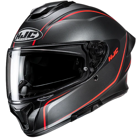 HJC C71 Quez MC1SF Matt Black Red