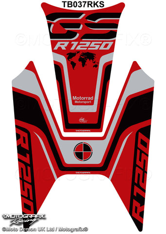 Motographix BMW R1250GS 2018 2019 Red Motorcycle Tank Pad Protector