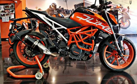 HyperRider Crash Guards KTM Duke 250 & 390 Orange (HRDUK204S)