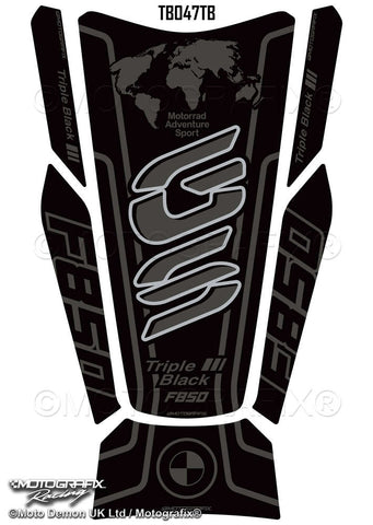 Motografix BMW F850GS Adv TE Triple Black 2022 Tank Pad Protector (TB047TB)