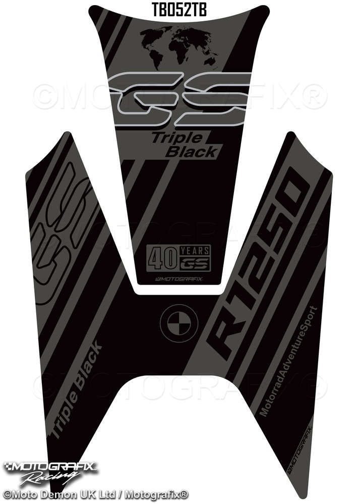 Motografix BMW R1250GS 2018+ Motorcycle Tank Pad Protector (TB052TB